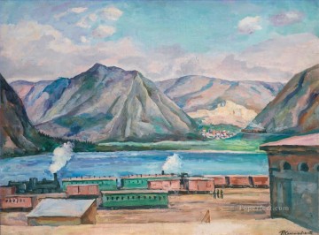 キロフスク近くのアパティの眺め ペトル・ペトロヴィッチ・コンチャロフスキーの風景 山々 Oil Paintings